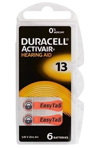 İşitme Cihazı Kulalık Pilleri 13 Numara Duracell