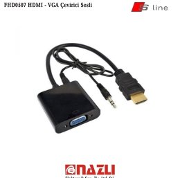 HDMI to VGA Çevirici Sesli