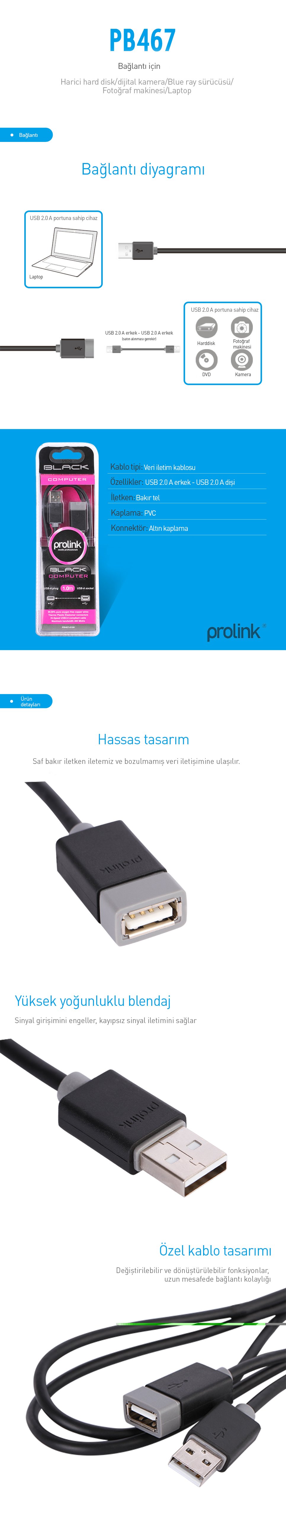 Prolink Usb Uzatma 5 Metre