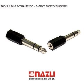 3.5mm Stereo - 6.3mm Stereo Çevirici