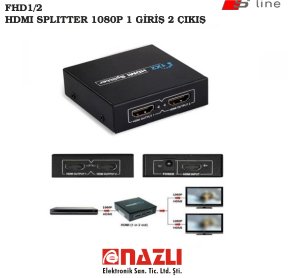 1 Giriş 2 Çıkış Hdmi Splitter Çoğaltıcı