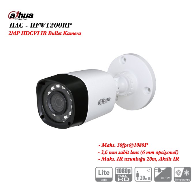DAHUA HAC-HFW1200RP 2MP HDCVI IR Bullet Kamera