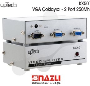 VGA Çoklayıcı - 2 Port 250Mhz