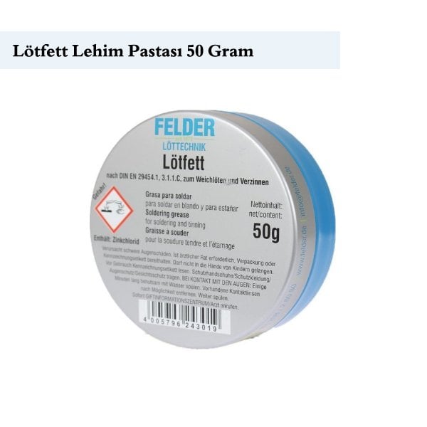 Lötfett Felder Lehim Pastası 50Gram