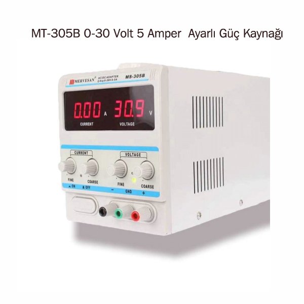 MT-305B 0-30 Volt 5 Amper Ayarlı Güç Kaynağı