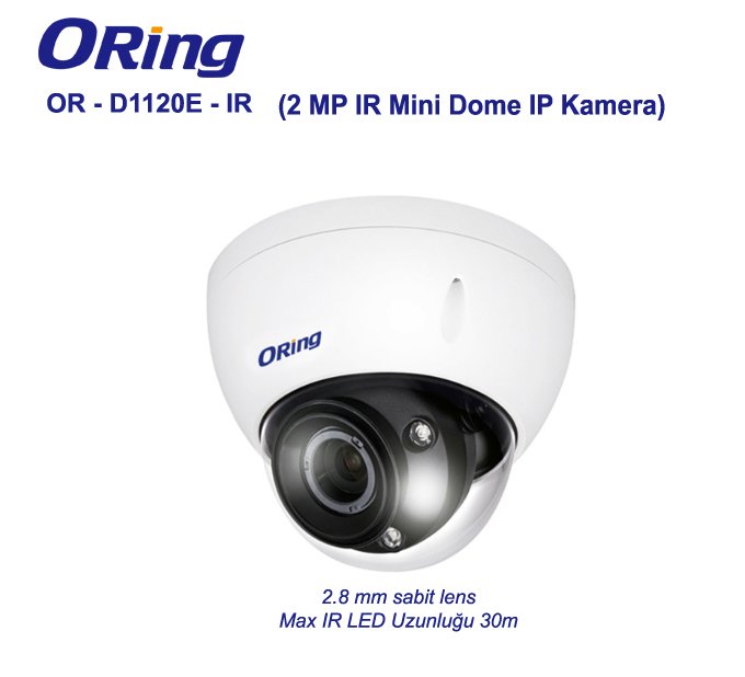 OR-D1120E-IR 2 MP IR Mini Dome IP Kamera