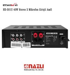 Osawa HD-501U 40W Stereo 2 Mikrofon Girişli Amfi