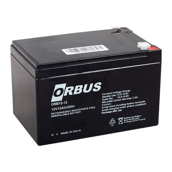 Orbus ORB12-12 12 Volt 12 Amper Kuru Akü - 12V 12A