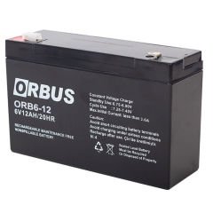 Orbus 6 Volt 12 Amper Kuru Akü ORB6-12 ( 6V 12A )