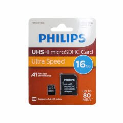 Philips 16GB Class10 UHS-I U1 TF Adaptörlü Micro SDHC Hafıza Kartı