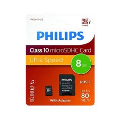 Philips 8GB Class10 Micro SDHC Hafıza Kartı