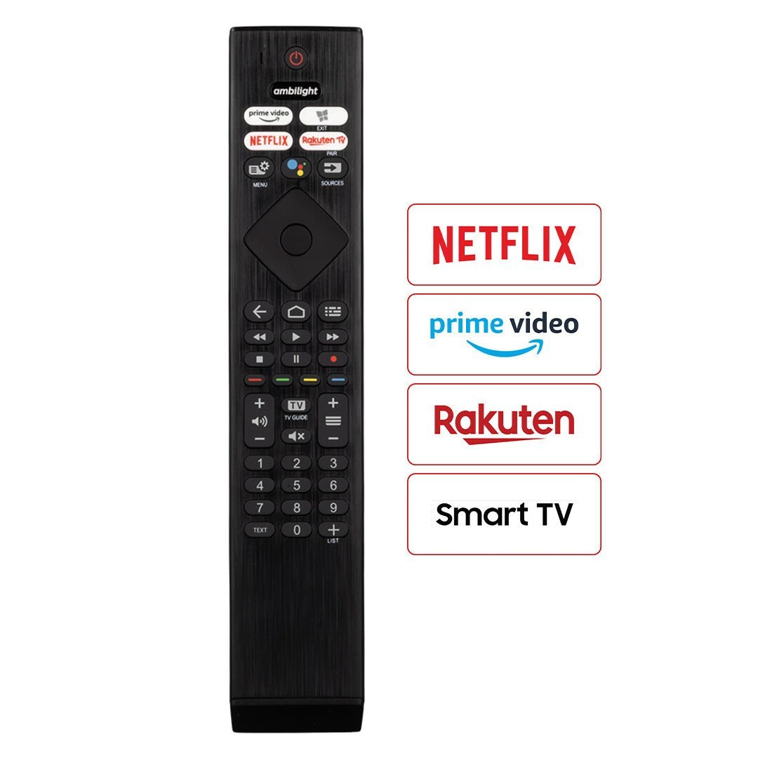 Philips PH-V4 Netflix-Rakuten TV-Prime Video Ses Komutlu Kumanda
