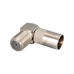 F Konnektör Dişi - 60 Ohm Erkek L Tip Çevirici (100 lü)