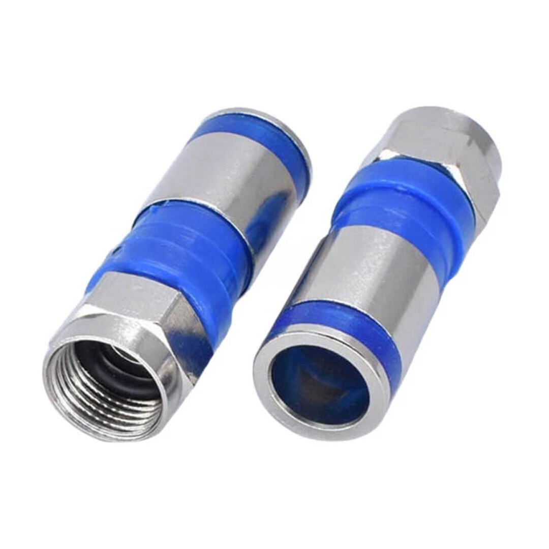 Digiturk Sıkmalı Mavi Çizgili F Konnektör