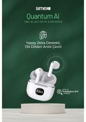 Simex Quantum TWS Dijital Göstergeli Ai Yapay Zekalı Bluetooth Kulaklık