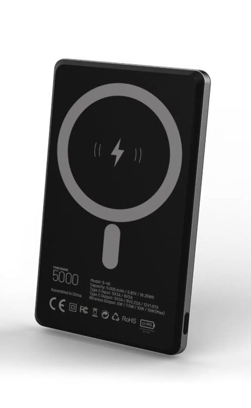 Simex S-40 Slimo 5000mAh Wireless Şarj Power Bank