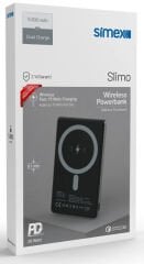 Simex S-40 Slimo 5000mAh Wireless Şarj Power Bank