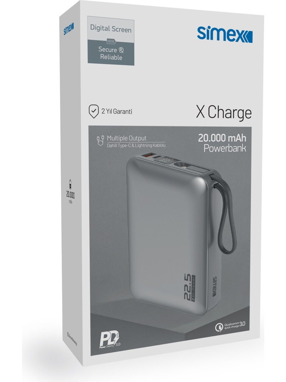 Simex S-41 PowerBank 20.000 Mah Hızlı Şarj