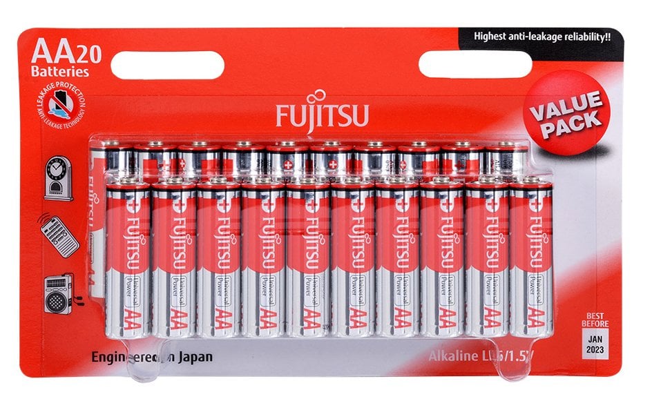 Fujitsu Universal Power LR06 Alkaline Kalem AA Size Pil 20Li Blister
