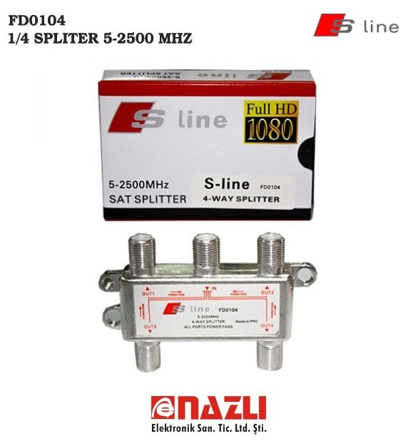 FD0104 SLİNE 5-2500MHZ 4 LÜ UYDU DAĞITICI