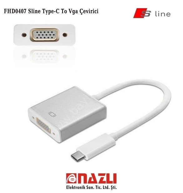 FHD0407 Sline Type-C To Vga Çevirici