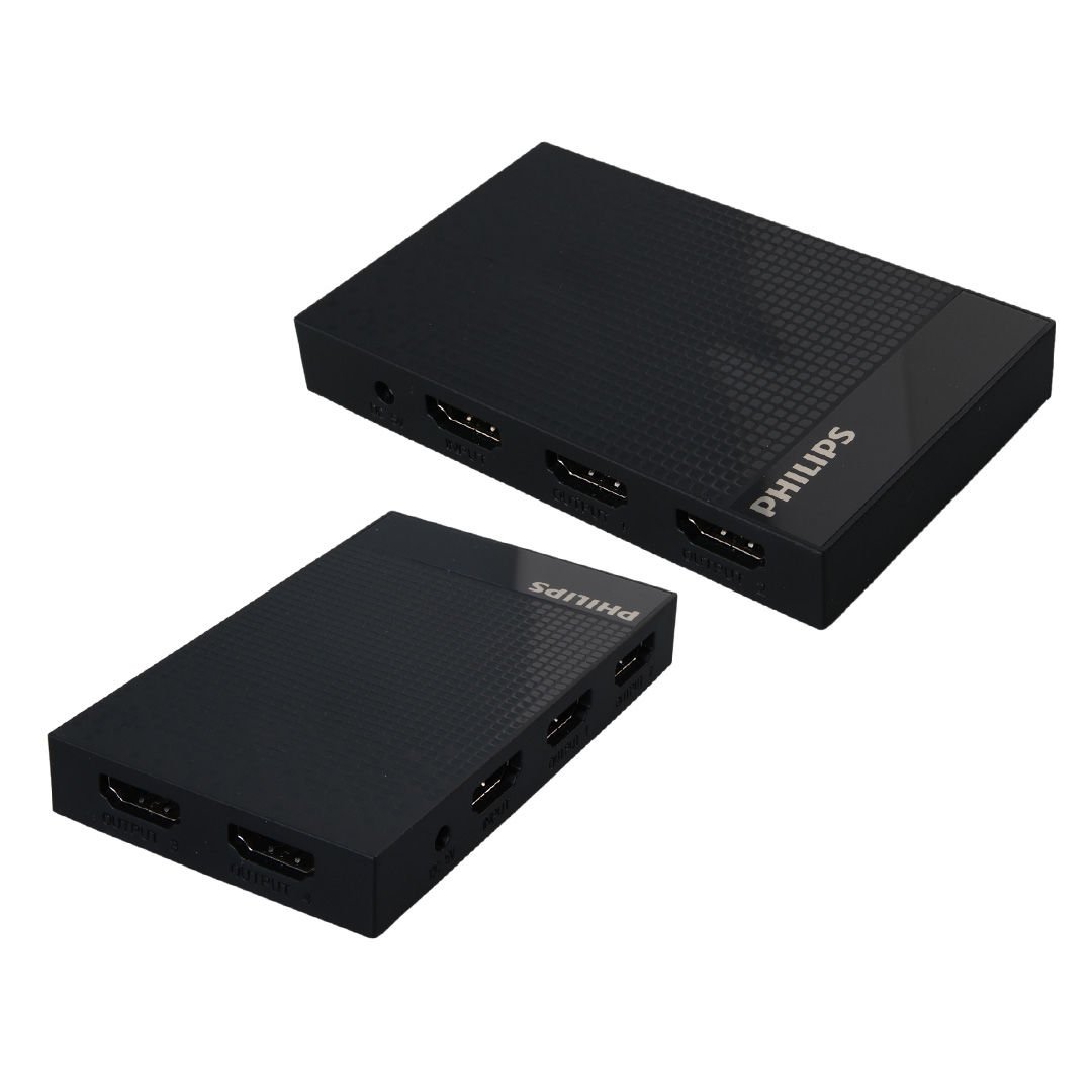 Philips SWV9023B/93 4K HDMI Splitter 1 Giriş - 4 Çıkış Ultra HD Görüntü Dağıtıcı